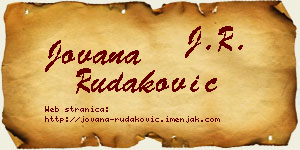 Jovana Rudaković vizit kartica